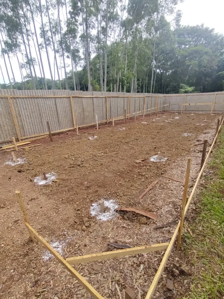 Obra da portaria do Santa Clara Eco Resort